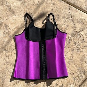 NEW Purple & Black Waist Cincher Corset
